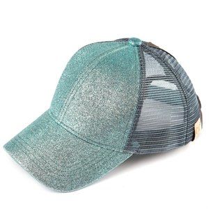 C.C KIDS BT-6 Glitter trucker pony tail cap.